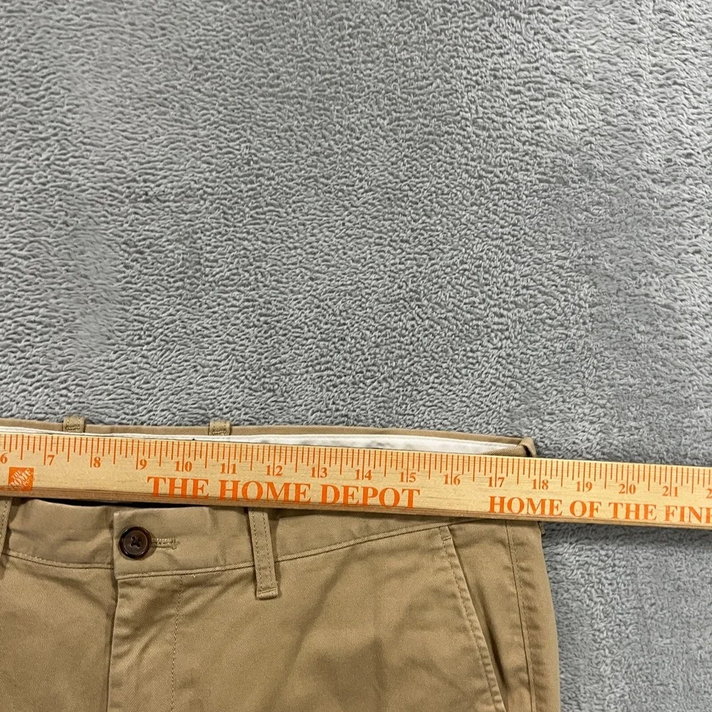 J. Crew Flex‎ Chino Pants Mens 35x32 Khaki Tan Slim Straight Preppy Stretch